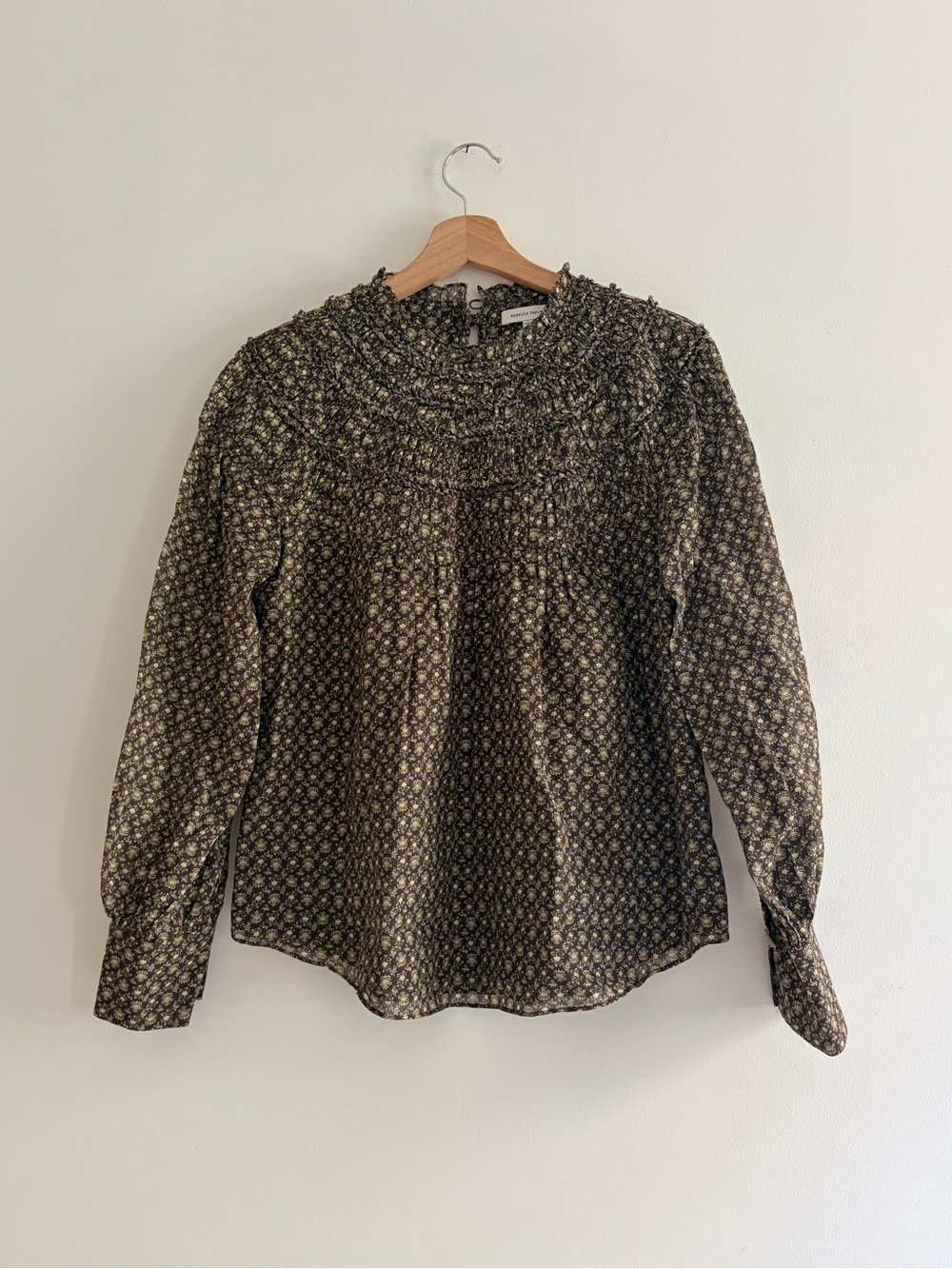 Rebecca Taylor // Feather Fleur Smocked Boho Top